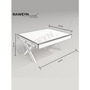 Deryawood Billet Doğal Ahşap Orta Sehpa 70x150