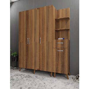 Harika Eko Dört Kapaklı Portmanto Ceviz P.d.h.e_3_160cm 160 cm