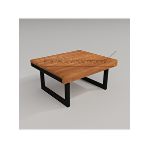 Fest Doğal Ahşap Orta Sehpa 100x100 Açık Ceviz