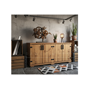 Storm Tamamen Ahşap Konsol 200cm Açık Ceviz