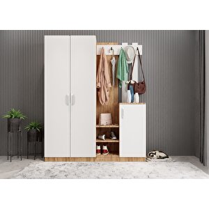 Life Eko Dört Kapaklı Portmanto Çam&beyaz P.d.l.e_6_140cm 140 cm