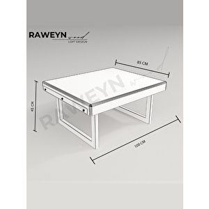 Deryawood Fest Doğal Ahşap Orta Sehpa 85x140