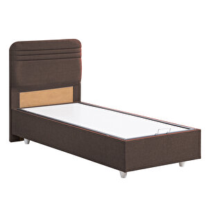 Mila Tek Kişilik Baza Başlık Orthosoft Yatak Seti - Koyu Kahve