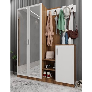 Life Dört Kapaklı Portmanto Ceviz&beyaz P.d.l_9_180cm 180 cm