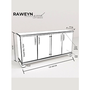 Deryawood Storm Tamamen Ahşap Konsol 170cm