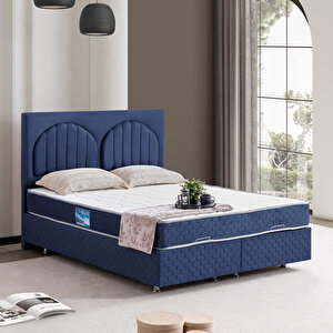 Walter Çift Kişilik Baza Başlık Orthosoft Yatak Seti - Lacivert 140x190 cm