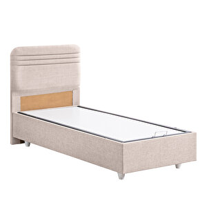 Mila Tek Kişilik Baza Başlık Orthosoft Yatak Seti - Krem