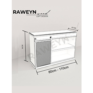 Deryawood Genus Doğal Ahşap Sürgülü Konsol 100cm