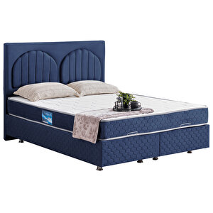 Walter Çift Kişilik Baza Başlık Orthosoft Yatak Seti - Lacivert 150x200 cm