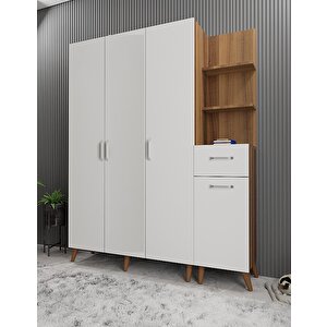 Harika Eko Dört Kapaklı Portmanto Ceviz&beyaz P.d.h.e_7_140cm 140 cm