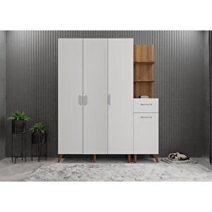 Harika Eko Dört Kapaklı Portmanto Ceviz&beyaz P.d.h.e_7_180cm 180 cm