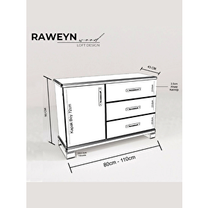 Deryawood Quercus Full Ahşap Konsol 80cm