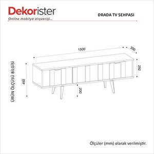 Drada Tv Sehpası Senkronsiyah 150cm