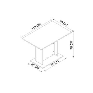 Mutfak Masası Yemek Masası Cafe Masası Balkon Masası Ottowa Safir Meşe