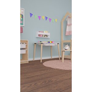 Tubi Çocuk Çalışma Oyun Ve Etkinlik Masası Bölmeli Sepetli