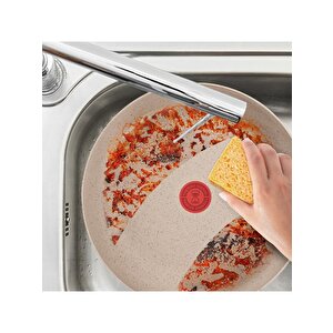 Tefal Beige Essential Mineralia+ Yapışmaz Kaplama İndüksiyon Tabanlı 2\'li Tava Seti - 24/28 Cm