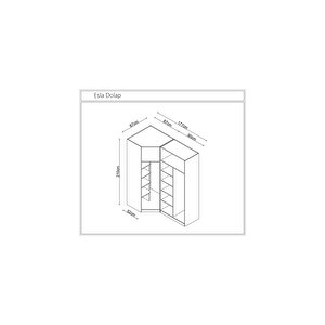 Esla Modüllü 3 Cam Kapaklı Köşe %100 Mdf (kurulum Dahi̇l)