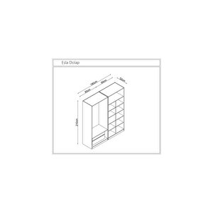 Esla Modüllü 4 Kapaklı %100 Mdf (kurulum Dahi̇l)