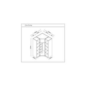 Esla Modüllü 3 Cam Kapaklı Köşe %100 Mdf (kurulum Dahi̇l)
