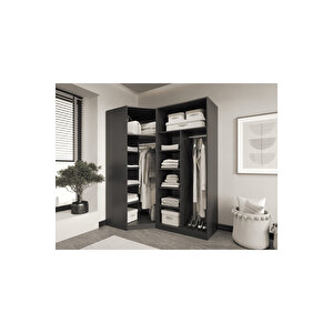 Esla Modüllü 3 Cam Kapaklı Köşe %100 Mdf (kurulum Dahi̇l) Antrasit