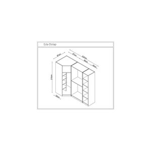 Esla Modüllü 4 Cam Kapaklı Köşe %100 Mdf (kurulum Dahi̇l)