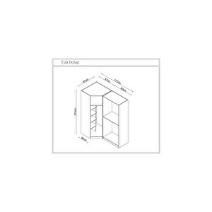 Esla Modüllü 3 Cam Kapaklı Köşe %100 Mdf (kurulum Dahi̇l)