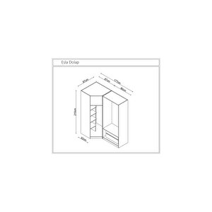 Esla Modüllü 3 Cam Kapaklı Köşe %100 Mdf (kurulum Dahi̇l)