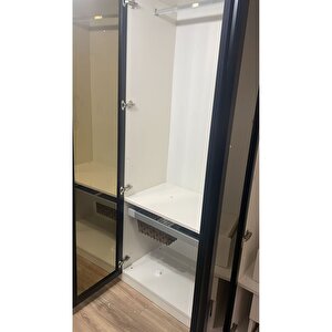 Esla Modüllü 5 Cam Kapaklı Giyinme Dolabı % 100 Mdf (kurulum Dahi̇l)