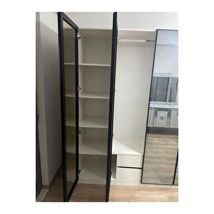 Esla Modüllü 5 Cam Kapaklı Giyinme Dolabı % 100 Mdf (kurulum Dahi̇l)