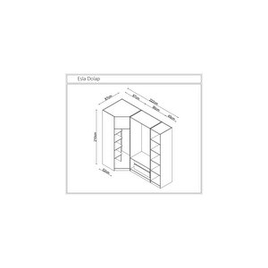 Esla Modüllü 4 Cam Kapaklı Köşe %100 Mdf (kurulum Dahi̇l)