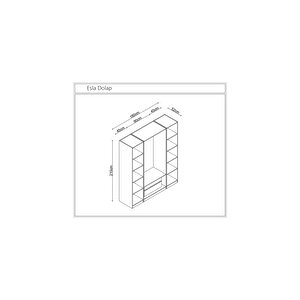 Esla Modüllü 4 Cam Kapaklı %100 Mdf (kurulum Dahi̇l)