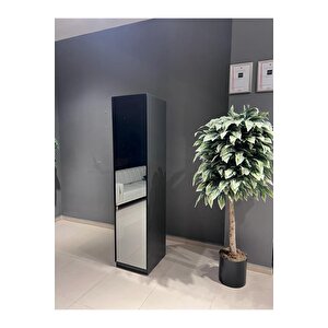 Esla Modüllü 1 Cam Kapaklı Giyinme Dolabı % 100 Mdf (kurulum Dahi̇l)