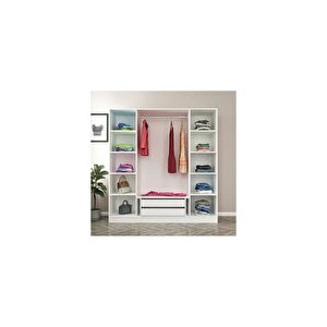 Esla Modüllü 4 Cam Kapaklı Giyinme Dolabı %100 Mdf (kurulum Dahi̇l)