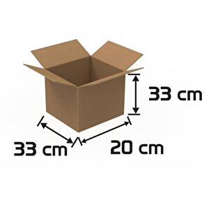 33x20x33 - 100 Adet - (4,8 Desi) Çift Oluklu Taşıma Kolisi 100 Adet
