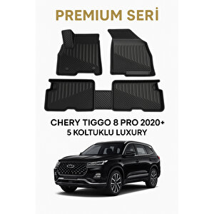 Chery Tiggo 8 Pro 2020+ 5 Koltuklu Luxury Uyumlu 3d Oto Paspas Premium