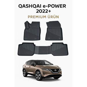 Nissan Qashqai E-power 2022+ Uyumlu 3d Havuzlu Oto Paspas Premium