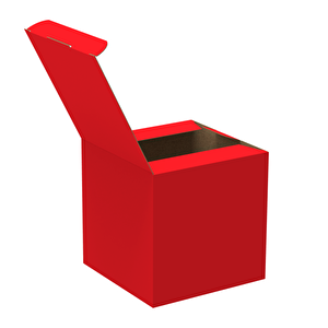 15x15x15 - 25 Adet - Kırmızı Kilitli E Ticaret Karton Kargo Kutusu (ofset Red Chrome)