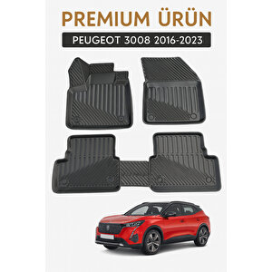 Peugeot 3008 2016–2023 Uyumlu 3d Oto Paspas Premium