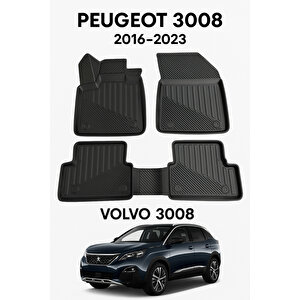 Peugeot 3008 2016–2023 Uyumlu 3d Oto Paspas Premium