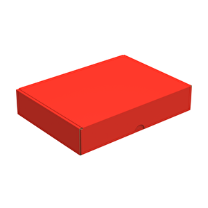 26x19x5 - 50 Adet - Kırmızı Kilitli E Ticaret Karton Kargo Kutusu (ofset Red Chrome) 50 adet