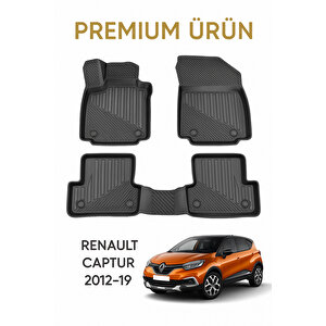 Renault Captur 2012-2019 Uyumlu 3d Oto Paspas Premium