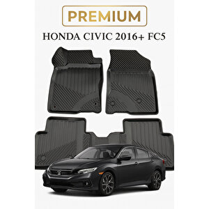 Honda Civic 2016+ Fc5 Uyumlu 3d Oto Paspas Premium