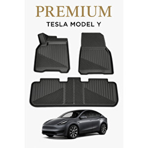Tesla Model Y / Tesla Juniper Uyumlu 3d Oto Paspas Premium