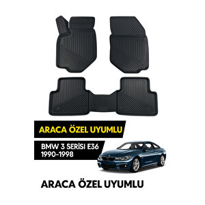 Bmw 3 Serisi E36 1990–1998 Uyumlu 3d Kauçuk Oto Paspas – Premium Seri