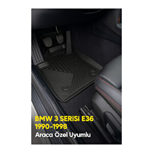 Bmw 3 Serisi E36 1990–1998 Uyumlu 3d Kauçuk Oto Paspas – Premium Seri