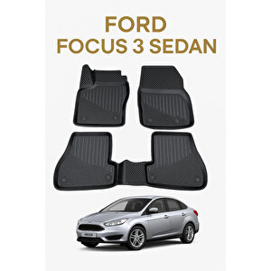 Ford Focus 3 Sedan 2010-2015 Uyumlu 3d Oto Paspas Premium