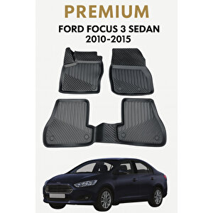 Ford Focus 3 Sedan 2010-2015 Uyumlu 3d Oto Paspas Premium