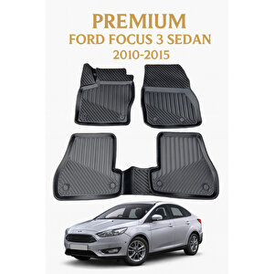 Ford Focus 3 Sedan 2010-2015 Uyumlu 3d Oto Paspas Premium