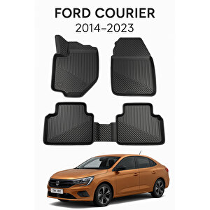 Ford Courier 2014-2023 3d Havuzlu Oto Paspas Premium