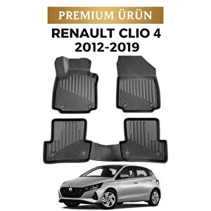Renault Clio 4 2012–2019 Uyumlu 3d Oto Paspas Premium